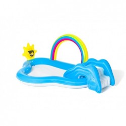 Aufblasbarer Spielplatz 247x145x91 Cm. Regenbogen Mit Rutsche Bestway 53092