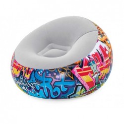 Aufblasbarer Sessel 112x112x66 Cm. Graffiti Bestway 75075