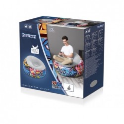 Aufblasbarer Sessel 112x112x66 Cm. Graffiti Bestway 75075 | Poolsweb
