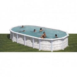 Pool 730x375x132 cm. Island Stahlpool Gre KITPROV7388N | Poolsweb