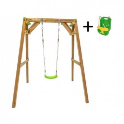 Individuele Xylo Quadratische Holzschaukel mit Babysitz Masgames MA700039