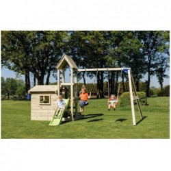 Kinderspielplatz Lookout Mit Doppel Schaukel Und Kleine Haus Von Masgames Ma812801
