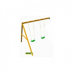 Holz Kinderspielplatz Lollipop L mit Doppelschaukel Masgames MA700427X | Poolsweb