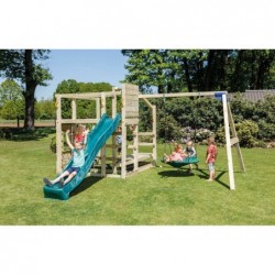 Kinderspielplatz Crossfit Mit Doppel Schaukel Und Rutsche Masgames Ma811901