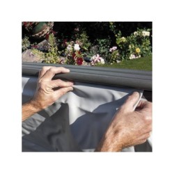 Grauer Liner für Verbundpools mit den Maßen 804 x 386 x 124 cm. Gre SPCO80G | Poolsweb