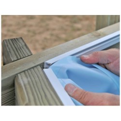 Blaue Folie für Holzpools von 428 x 136 cm. Gre F790302 | Poolsweb