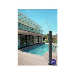 30-Liter-Aluminium-Solardusche mit Gre SS30S-Fußwaschanlage | Poolsweb
