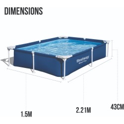Pool Abmontierbar 221 X 150 X 43 Cm Bestway 56401 | Poolsweb
