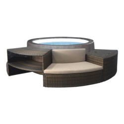Halbstarres Spa Vita Premium von NetSpa 73x184 cm mit Möbeln