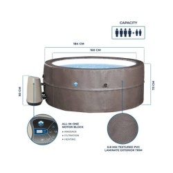 Halbstarres Spa Vita Premium von NetSpa 73x184 cm mit Möbeln | Poolsweb