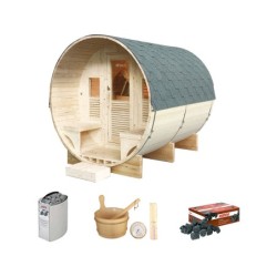 Sauna für den Außenbereich Gaïa Luna 220x205x250 cm | Poolsweb