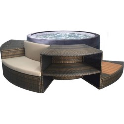 Halbstarres Spa Vita von NetSpa 73x193 cm mit Möbeln