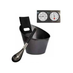 Schwarzes Zubehörset für Sauna von Harvia | Poolsweb