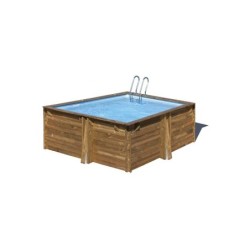 Carra 3 quadratischer Holzpool 305 x 305 x 119 cm von Gre WPCARR3