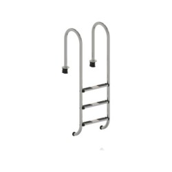 Wand-Edelstahlleiter mit 3 Stufen für eingebaute Pools Gre 4027316