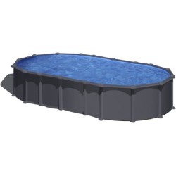 Ovaler Pool in Anthrazit-Optik Dream Pool Serie Anthracite 730x375x132 cm Gre KITPROV7388GY