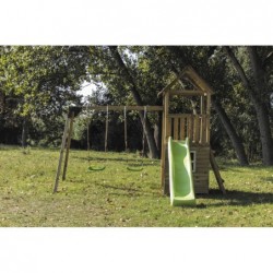 Kinderspielplatz Mit Haus Und Doppel Schaukel Tibidabo Masgames Ma700225