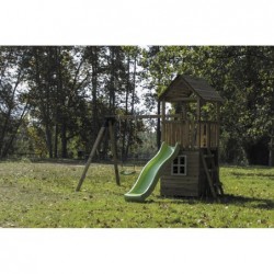 Kinderspielplatz Mit Haus Und Doppel Schaukel Tibidabo Masgames Ma700225 | Poolsweb
